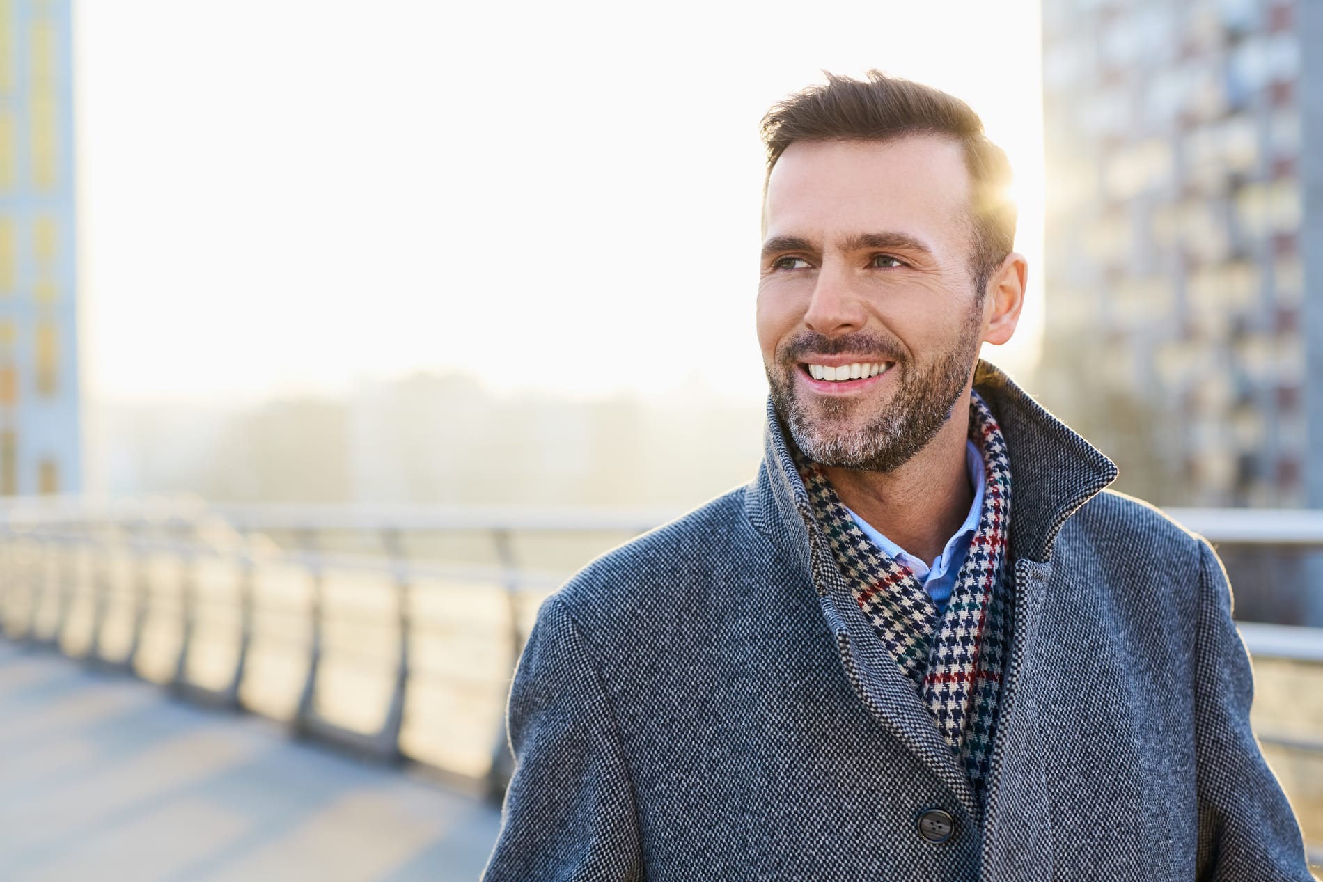 Man smiling with healthy teeth after a dental checkup in Aurora CO