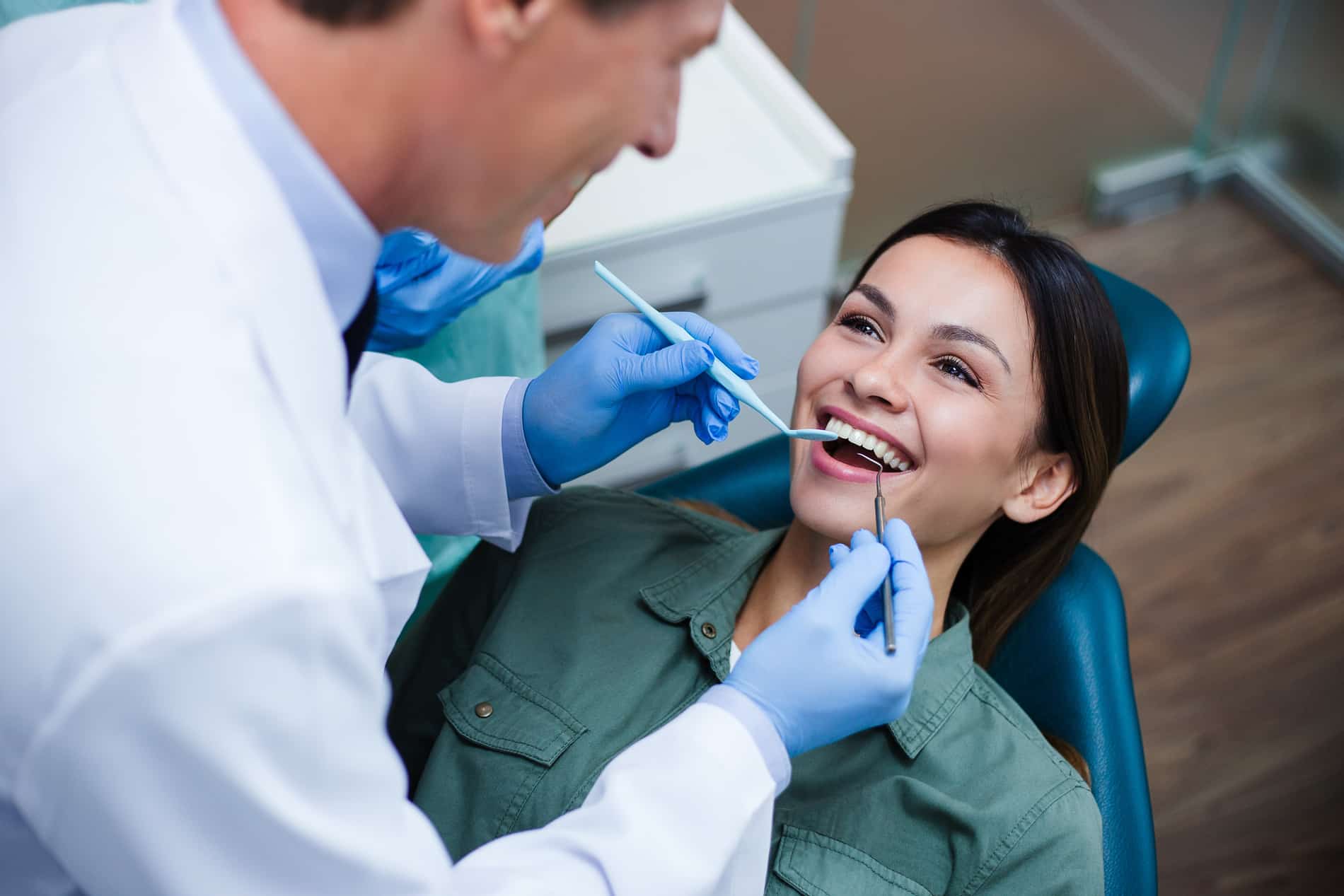 Woman at her regular dental exam appointment with Dr. Castro in Aurora