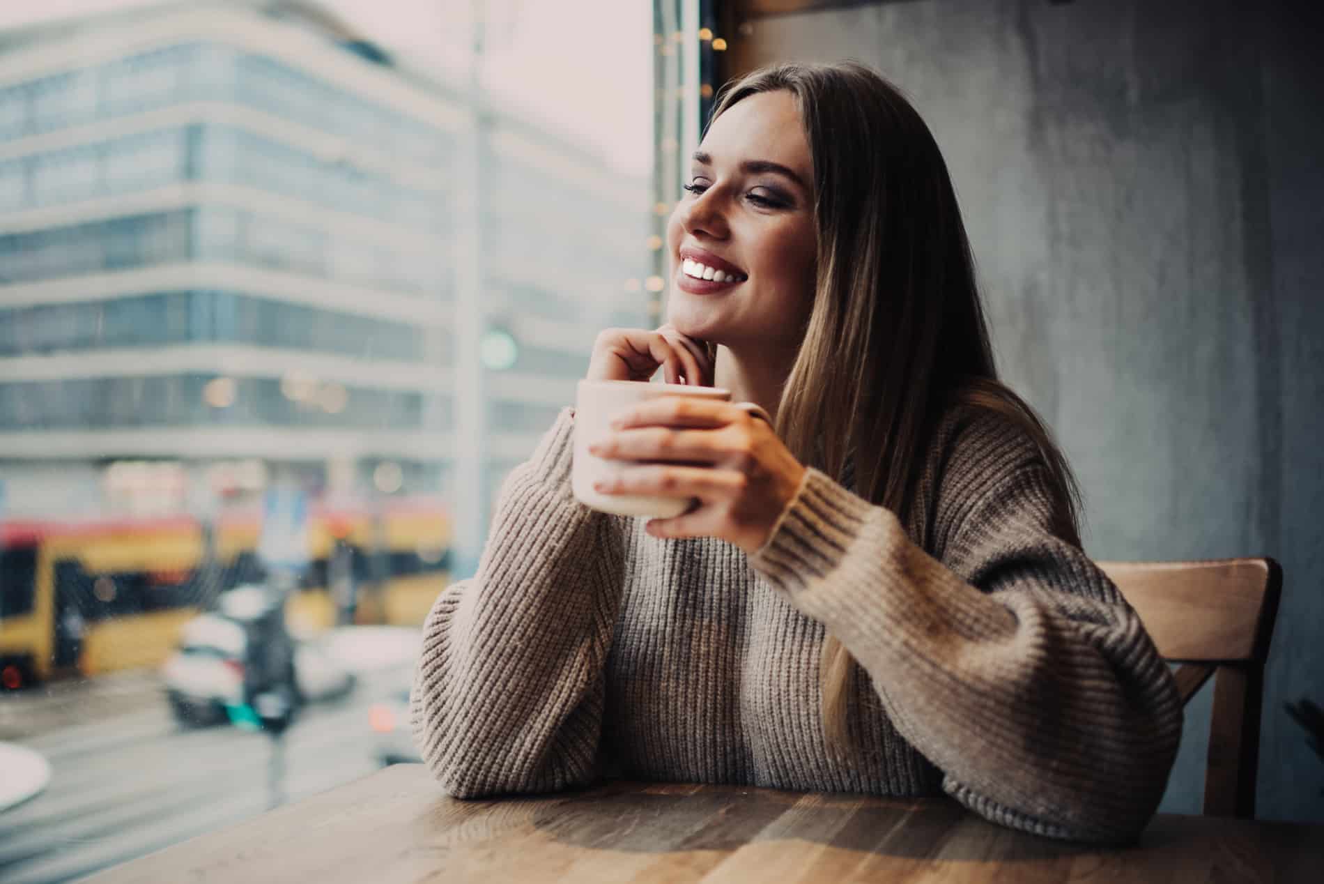 Woman with dental veneers in Aurora CO